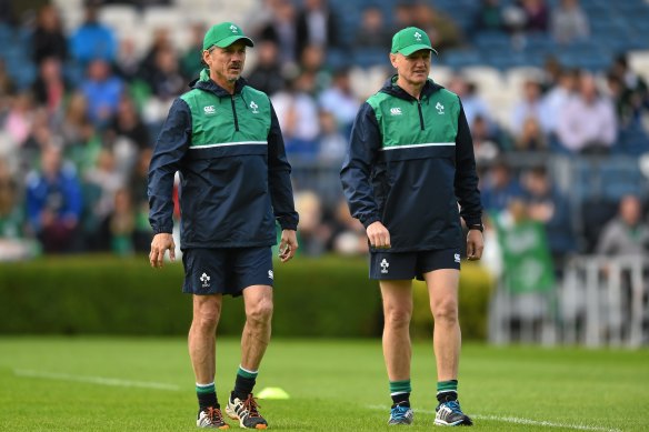 Les Kiss and Joe Schmidt with Ireland in 2015.