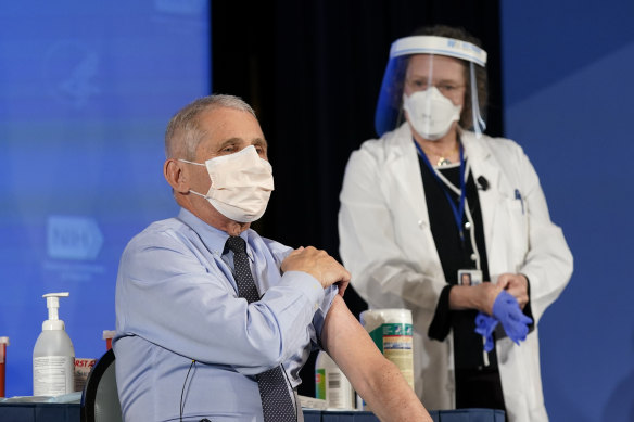 Dr Anthony Fauci received the Moderna COVID-19 vaccine on live television.
