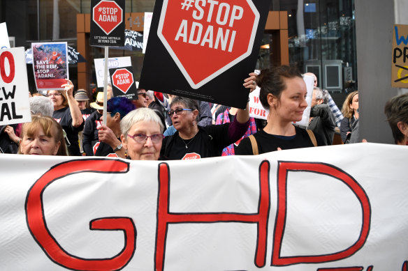 GHD, an engineering consultancy, is among the groups being targeted by engineers over its work for the Adani coal mine in Queensland.