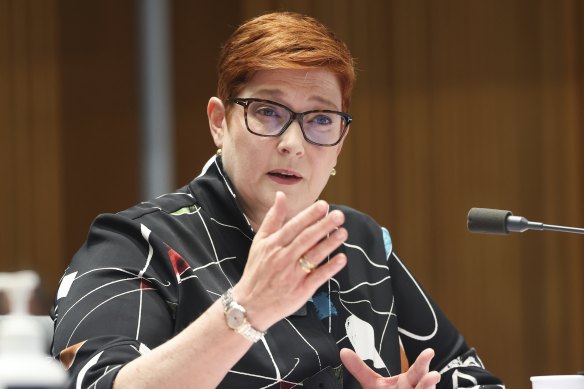 Foreign Affairs Minister Marise Payne.