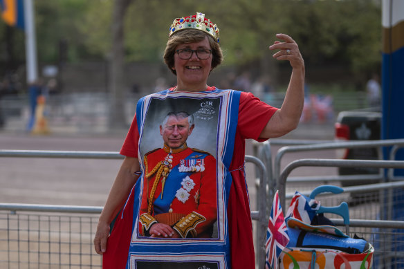 Royal fan Mandy Ellis is camping out on The Mall in London ahead of the May 6 coronation.