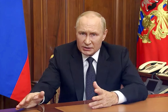 Vladimir Putin addresses the nation, announcing 300,000 reservists will be called up.