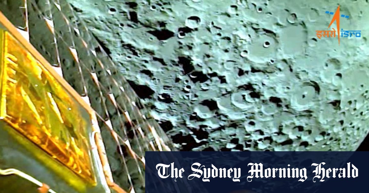New images of moon close up as India and Russia race to the lunar south pole