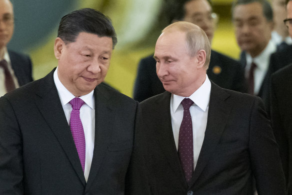 Xi Jinping and Vladimir Putin in 2019.