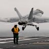 A costly campaign: The US suffered two accidental losses of its $60m F/A-18 fighter jets.
