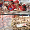 About 130 tonnes of prawns are expected to be sold at the fish markets this Christmas. 