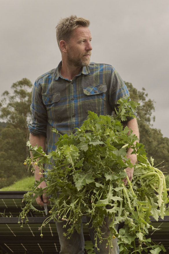 Joost Bakker at the home he has built for his mother in Monbulk, Victoria.