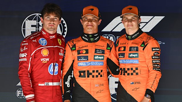 Charles Leclerc (Scuderia Ferrari) qualified third on the grid for the Belgian Grand Prix at Circuit de Spa-Francorchamps, alongside pole position qualifier Lando Norris and second-placed qualifier Oscar Piastri, both of McLaren.