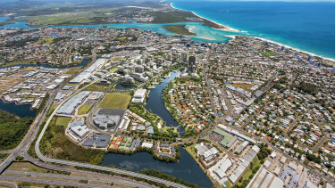 The new central business district at Maroochydore is the destination for the passenger rail from Beerwah.