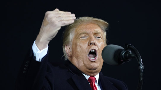 Anger at his loyalists: US President Donald Trump.