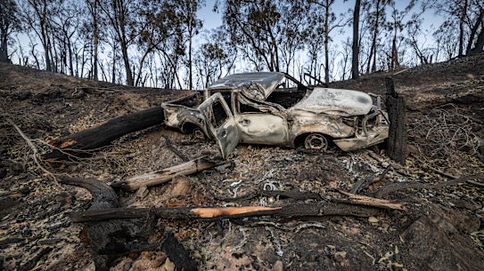 A body was found on a wooded road 15 minutes from Yarck. It is believed that the person ran away from the road and died approximately 100 meters away from the car.