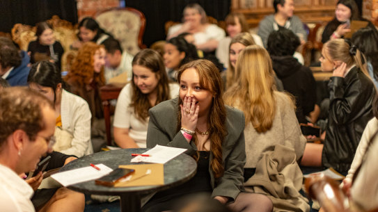 Melbourne Swifties applauded, gasped and giggled as they listened to Taylor Swift’s new album at listening party in the city. 