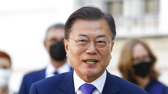 South Korea’s President Moon Jae-in will visit Australia on Sunday. 