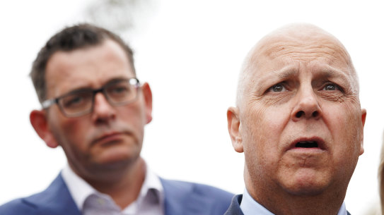 Treasurer Tim Pallas (right) 