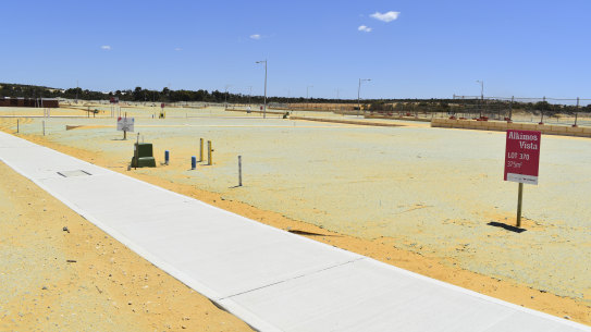 The stimulus boom to build new homes in Perth meant developers  running out of land to market.