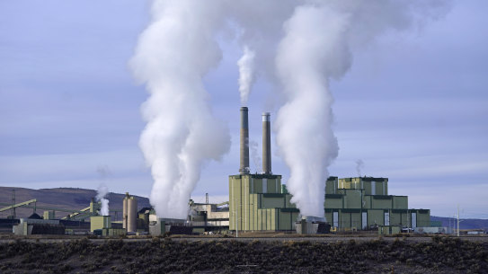 Steam billows from a coal-fired power plant in the US state of Colorado.