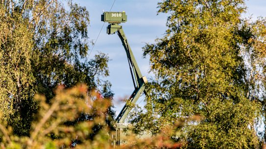 A mobile radar installation deployed on the Danish coast following a string of unidentifed drone incursions this week.