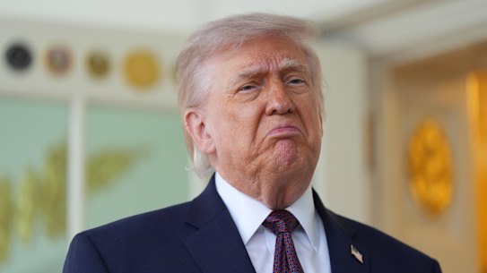 US President Donald Trump at the White House on Monday.