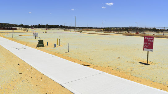 The stimulus boom to build new homes in Perth meant developers  running out of land to market.