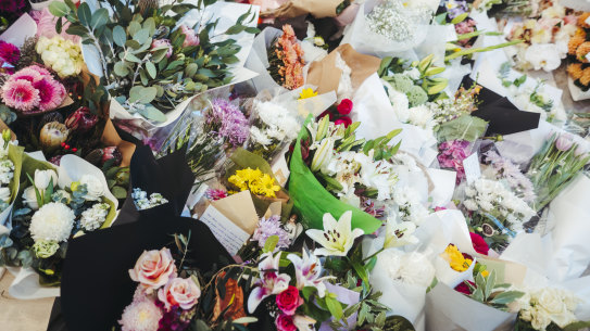 Tributes at Bondi Junction Westfield.