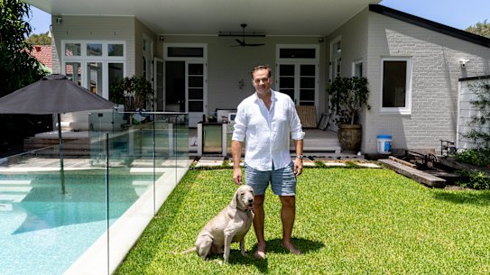 Ben Rollo in the renovated house he and wife Skye Rollo sold just a couple of weeks before Christmas.