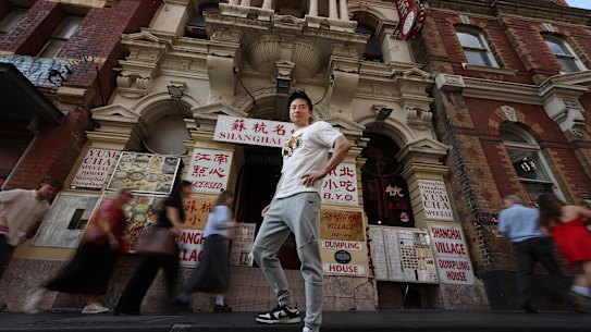 Shanghai Village owner Andy Chen outside his busy venue in Chinatown.