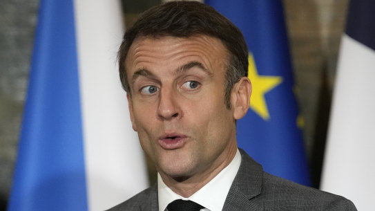 “It’s the fruit of a compromise”: French President Emmanuel Macron.