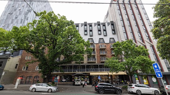 The RMIT Village building earmarked for redevelopment. 