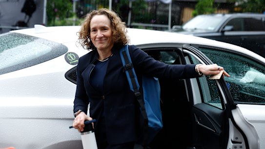 Attorney Alexandra Shapiro arrives at the Manhattan Federal Court during the Sean “Diddy” Combs’ trial on May 22, 2025 in New York City.  