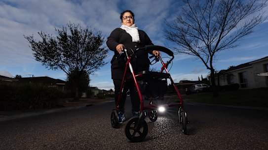Sherene Magana Cruz had to learn to walk again after being infected and now has long COVID symptoms.