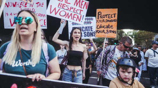 Thousands join the Sydney rally on Saturday.