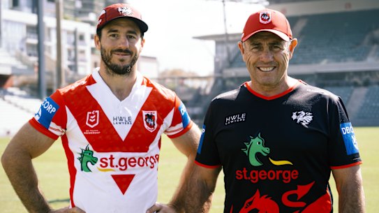 Ben Hunt and Shane Flanagan are all smiles during Saturday’s captain’s run