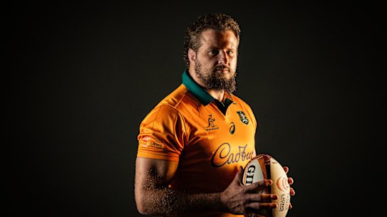 SYDNEY, AUSTRALIA - JUNE 24: James Slipper poses for a portrait during an Australian Wallabies Portrait Session at NEP Studios on June 24, 2025 in Sydney, Australia. (Photo by Darrian Traynor/Getty Images)
