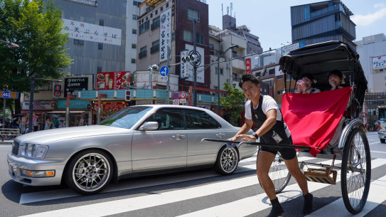 Rickshaw driver Sora Suzuki is endlessly busy these days. 