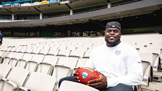 LA Rams offensive lineman Kevin Dotson.