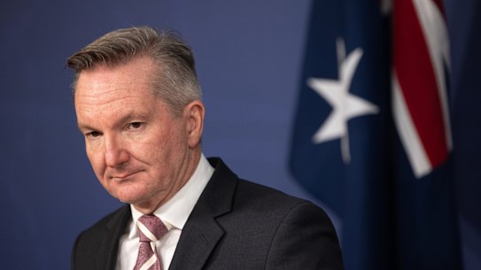 Climate Change and Energy Minister Chris Bowen in Sydney on Thursday.