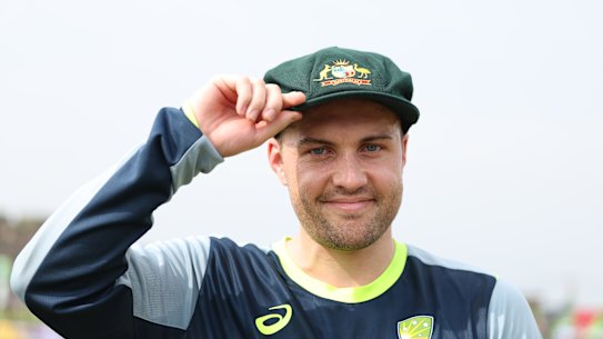 Josh Inglis after becoming Australian men’s Test player No.470.