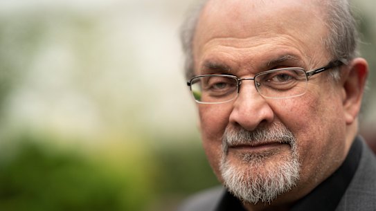 Salman Rushdie pictured before he was attacked in August last year. His latest novel is rooted in fact.