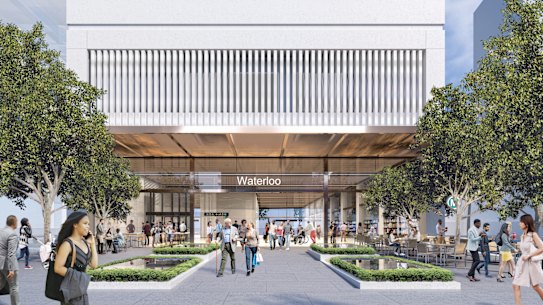 An artist's impression of the metro train station being built at Waterloo. 