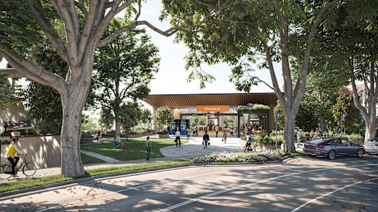  A NSW Government artist impression of Woollahra train station, to be completed by 2029. 