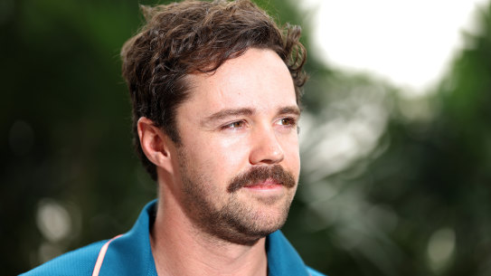 Travis Head at the team hotel in Delhi.