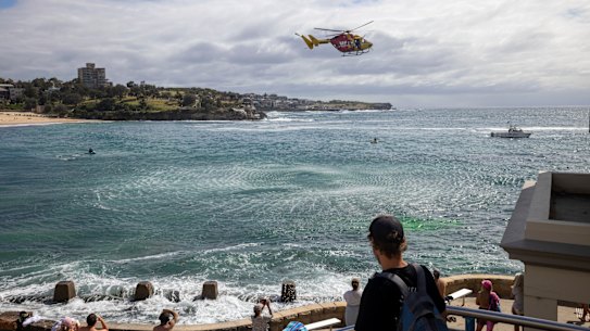 The search continues for a swimmer missing after being swept out to sea at Coogee on New Year’s morning.