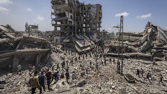 Damage seen in Gaza City during the week.