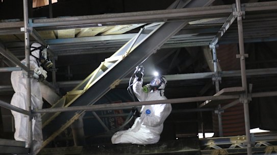Restoration work of Story Bridge in Brisbane.