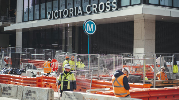 The new Metro station at Victoria Cross.