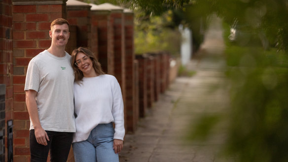 Daniel Pearson and partner Tayla Cain are looking to buy in Airport West, where house prices have increased by seven per cent.