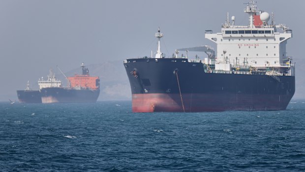 The closure, and periodic reopening, of the Strait of Hormuz to oil tankers (pictured) has played havoc with global prices.