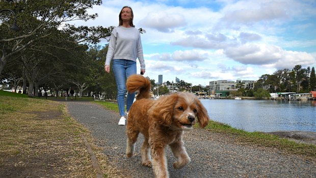 Jo Goddard tore her rotator cuff as a result of walking her dog, Charley.