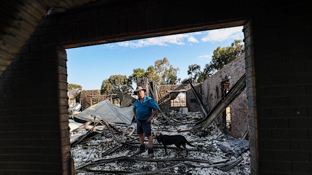 “It was like pissing in the wind,” Sudholz said of trying to save his home. 