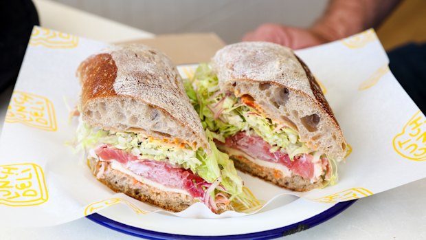 The salad sandwich.